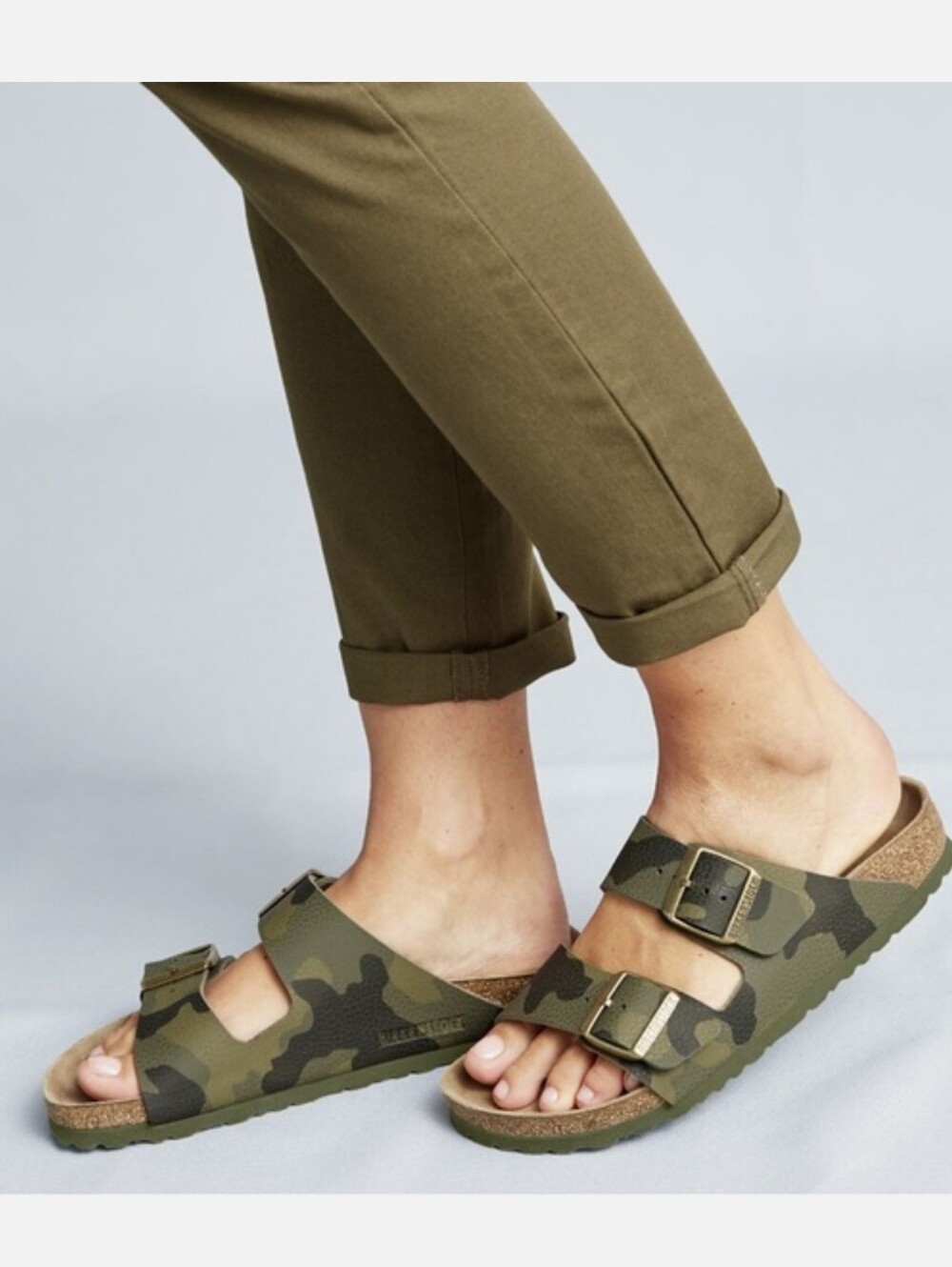 Birkenstock Arizona Camo Print Sandals 38 Narrow - Picture 2 of 13